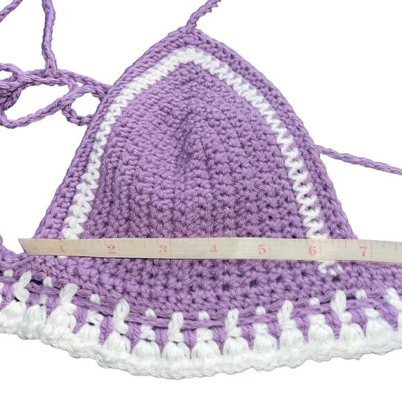 Creaciones Cayana Handmade Crochet Bikini Top Size M - Picture 3 of 4